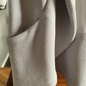 French Mauve knit tunic sz M grey blazer